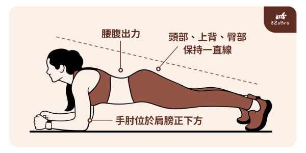 最常見的核心訓練便是「棒式（Plank）」，這套動作被認為是訓練核心肌群的最佳動作之一