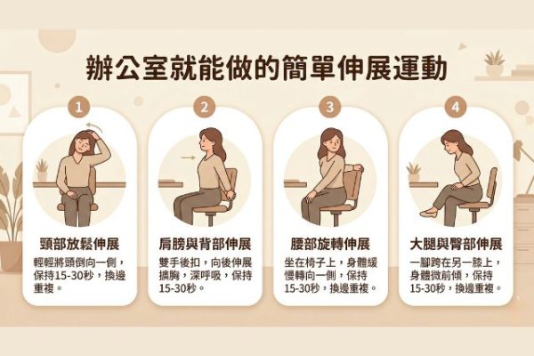 辦公室做的簡單伸展運動